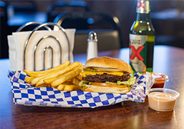 Cheese Burger with Fries